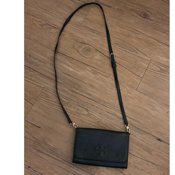 Preloved- Tory Burch Tory Burch Thea Black Crossbody Bag Wallet Clutch Purse - Picture 3 of 10